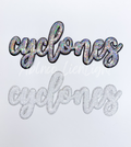 Cyclones Mascot Script Sequin Patch - Large