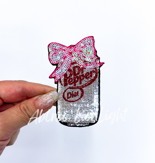 Small Diet Dr Pepper Sequins Patch