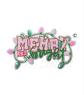 Merry & Bright Lights Christmas Sequin Patch - Large
