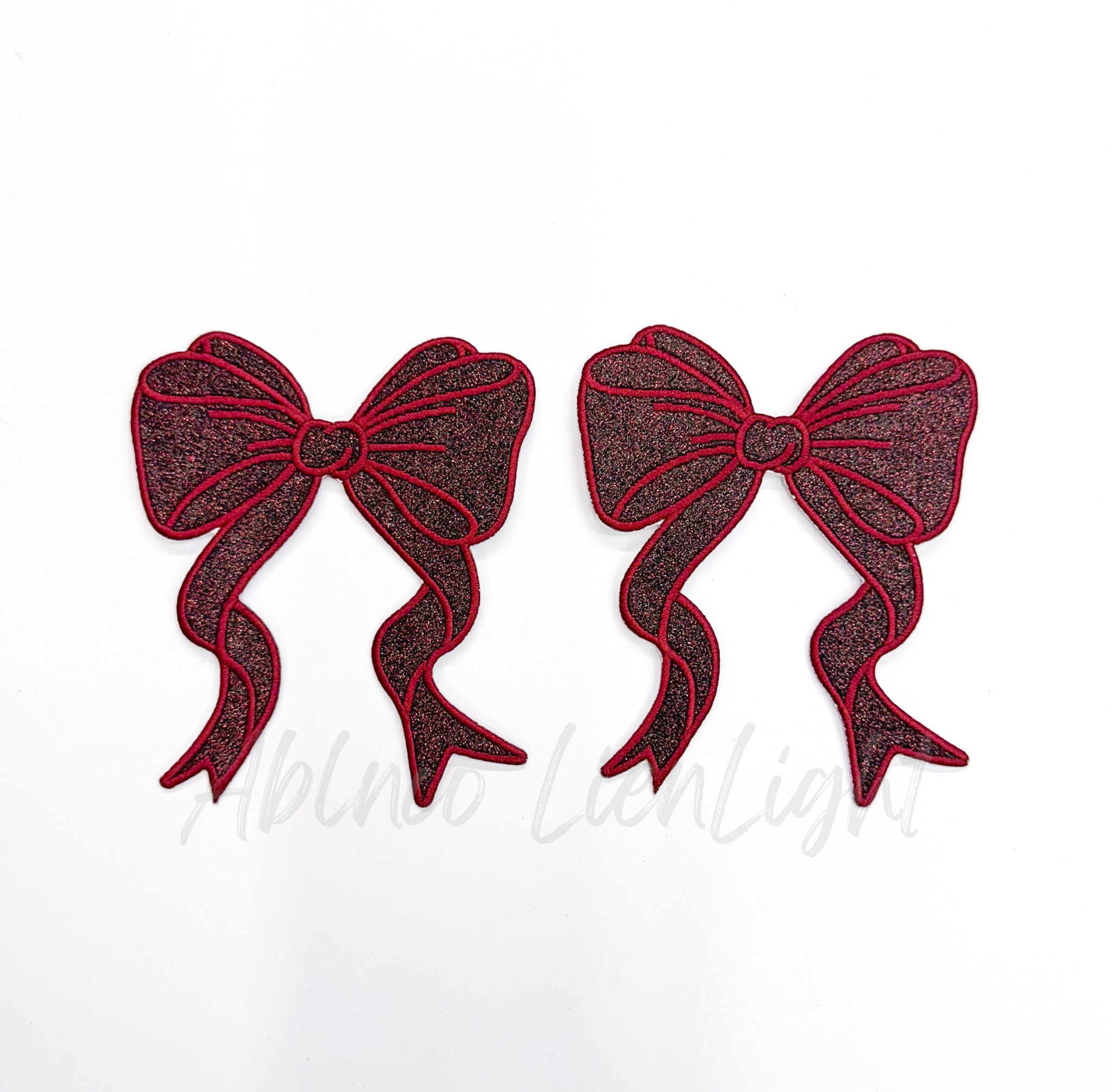 Side Bows Glitter Patch