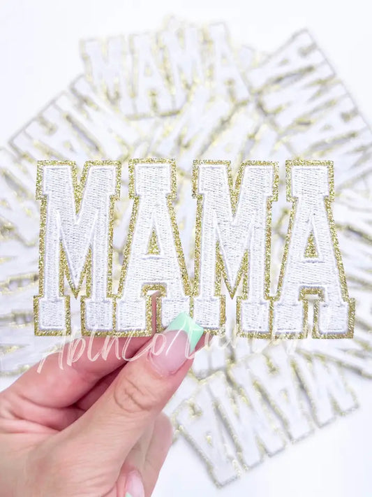 Mama White & Gold Patch