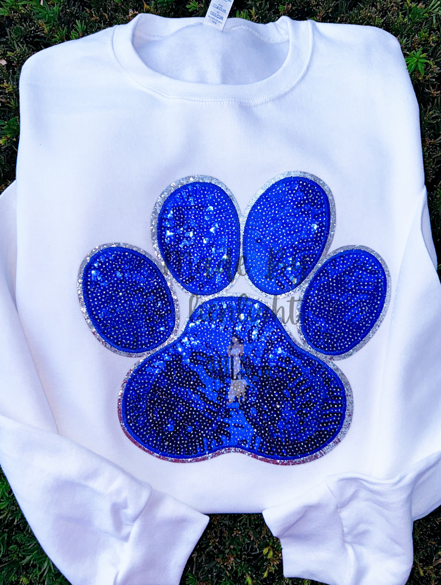 Paw Print Sequin Sweatshirt