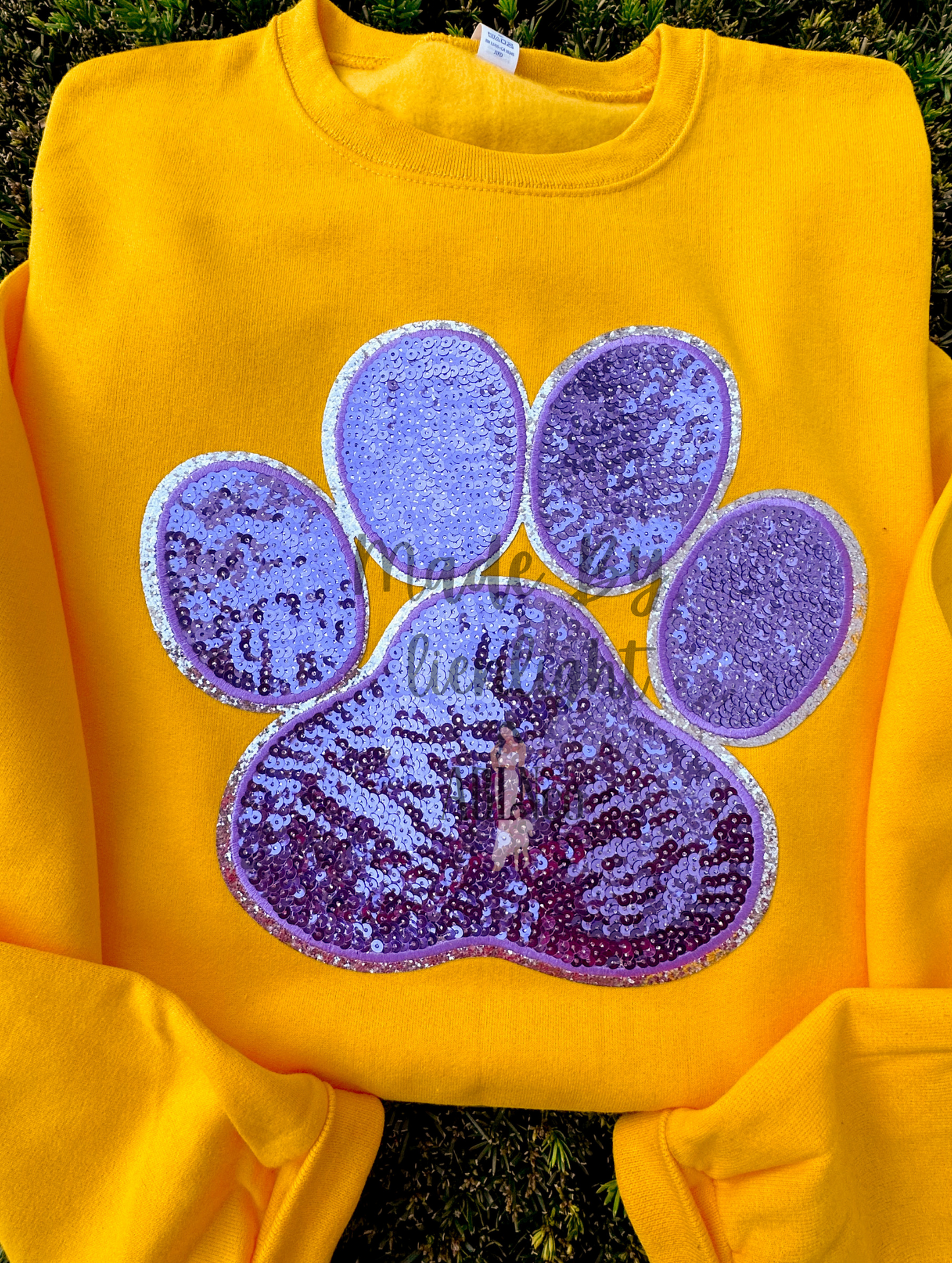 Paw Print Sequin Sweatshirt