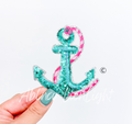 Anchor Pink Sequin Patch