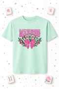 Pink Bow Mahjong Tiles Sequin Patch Tshirt