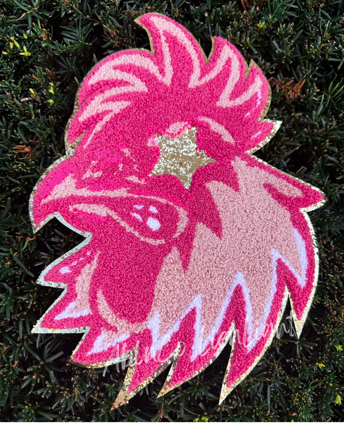 PREPPY PINK MASCOT™ Chenille Patch Only - DIY Craft