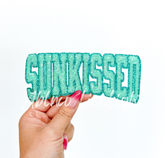 Turquoise Sunkissed Summer Sequin Patch