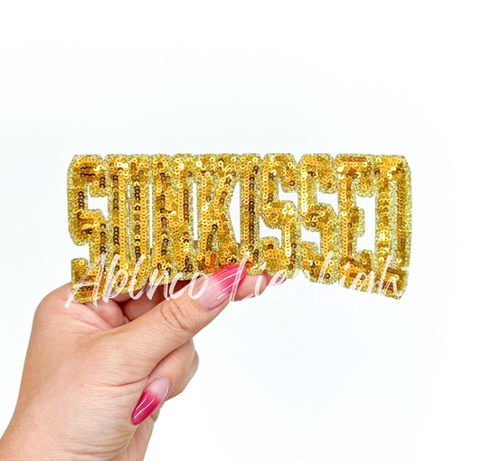 Gold Sunkissed Summer Sequin Patch