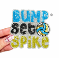 Volleyball Bump Set Spike Sequin Patch