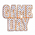 Orange Polka Dots Game Day Sequin Patch - Large