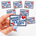 Breakin' Hearts Blastin' Farts Embroidered Dog Patch