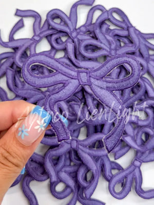 Purple Mini Bow Patch