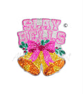 Slay Bells Christmas Sequin Patch - Large