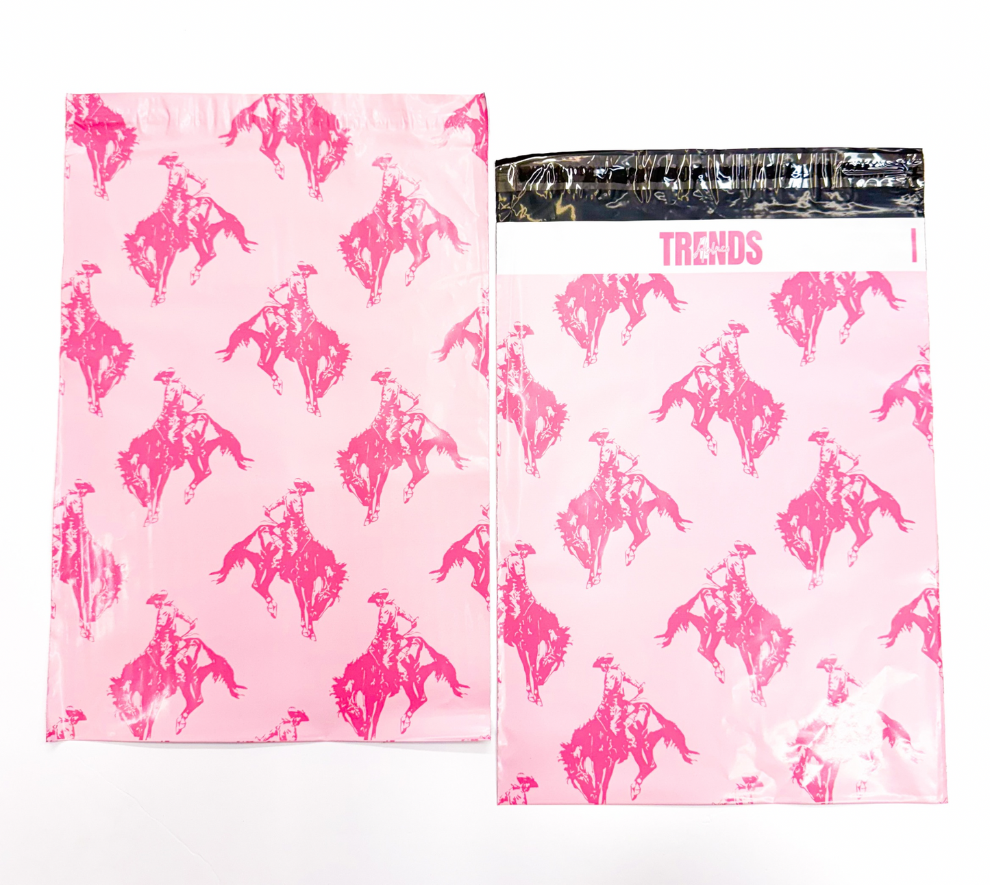 Pink Bronc Rider Poly Mailers