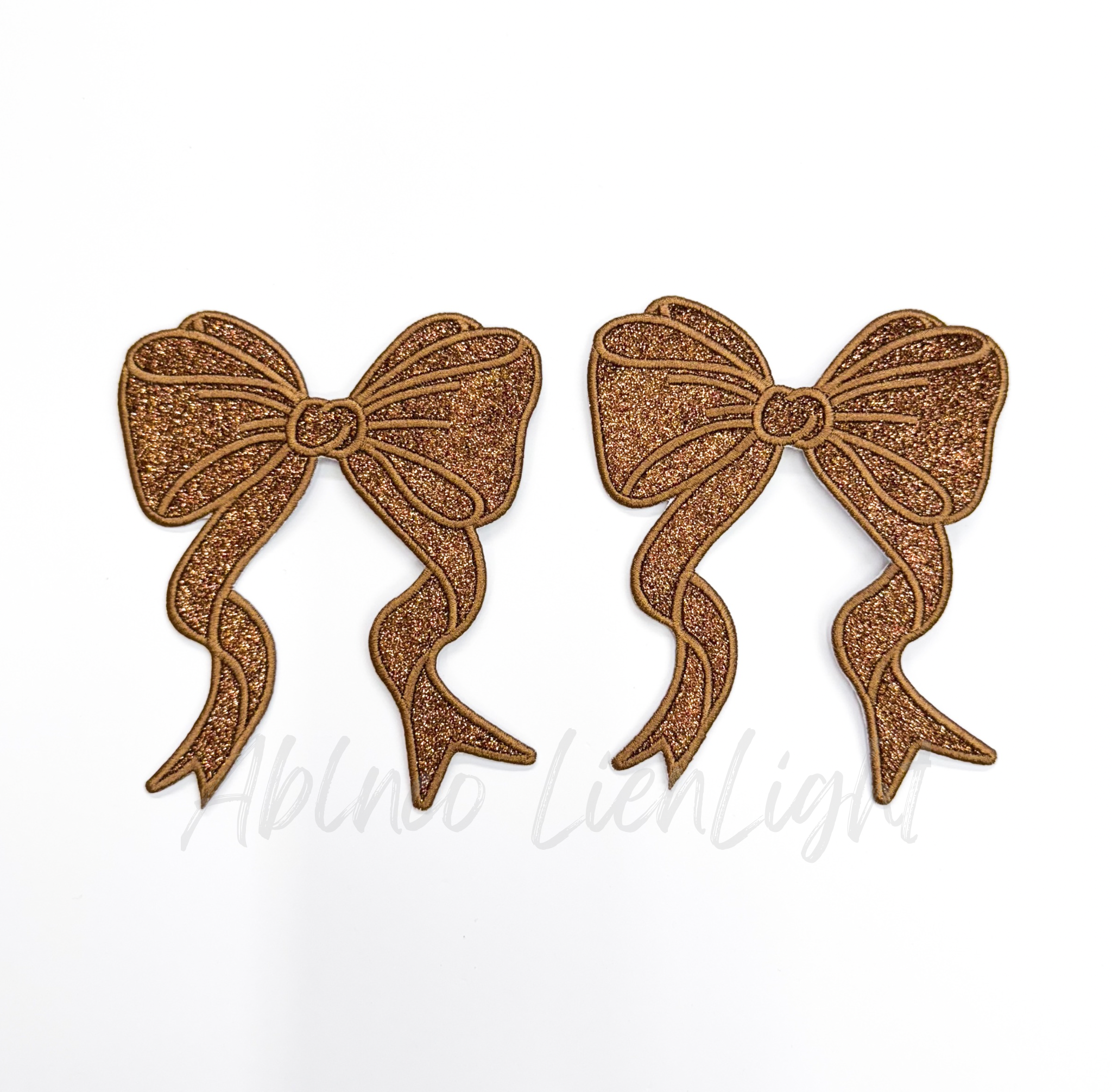 Side Bows Glitter Patch