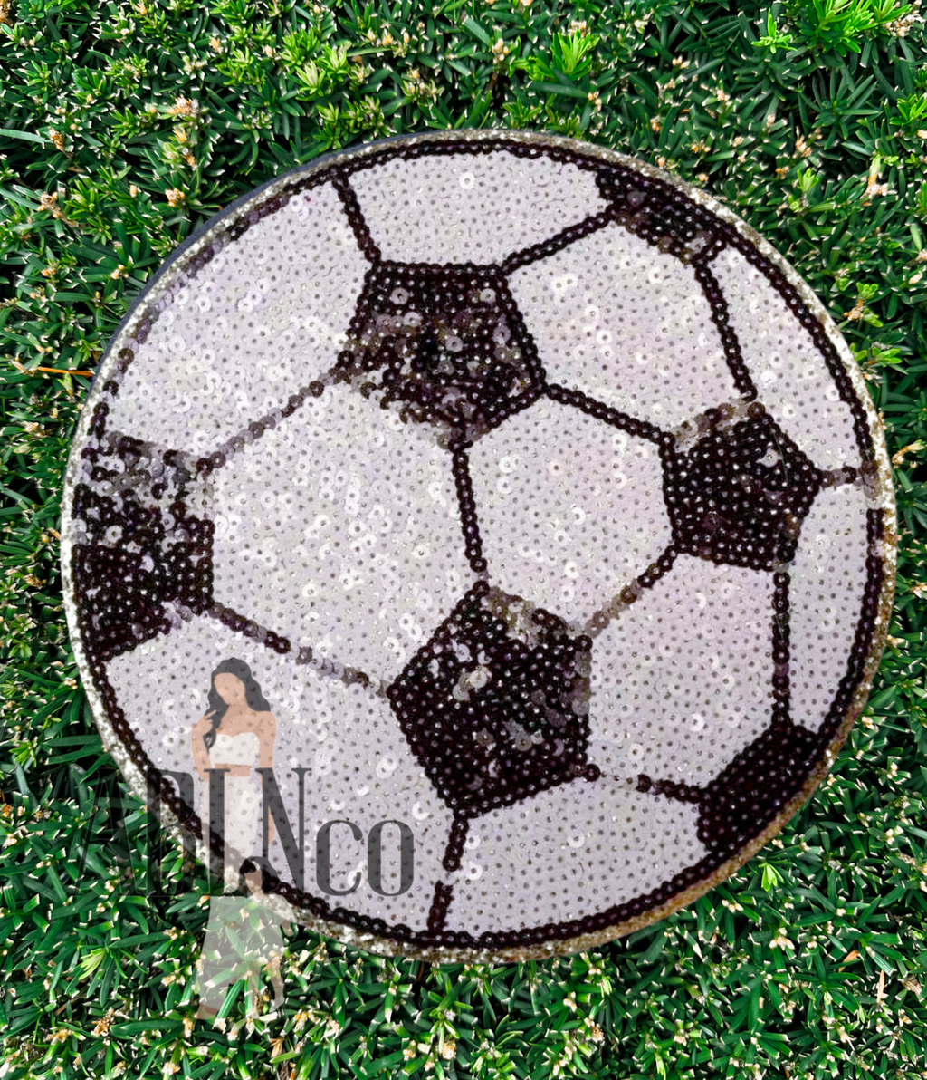 Soccer Ball Sequin Patch Sweatshirt