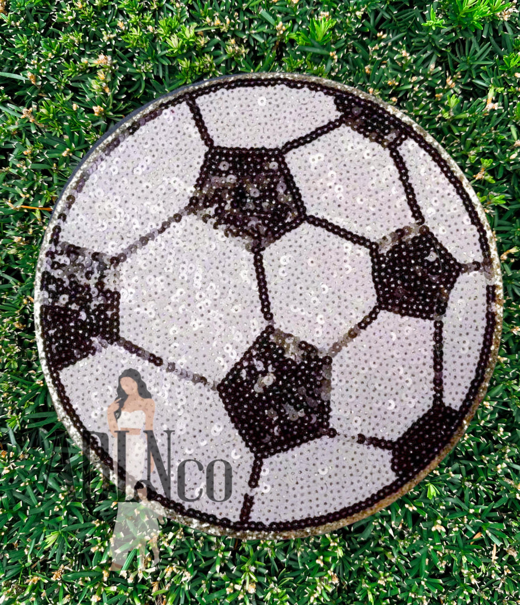 Soccer Ball Sequin Patch Sweatshirt