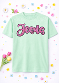 Jesus Easter Faith Sequin Patch Tshirt