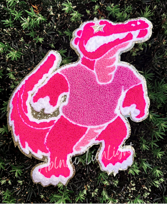 PREPPY PINK MASCOT™ Gator Chenille Patch ONLY Sweatshirt