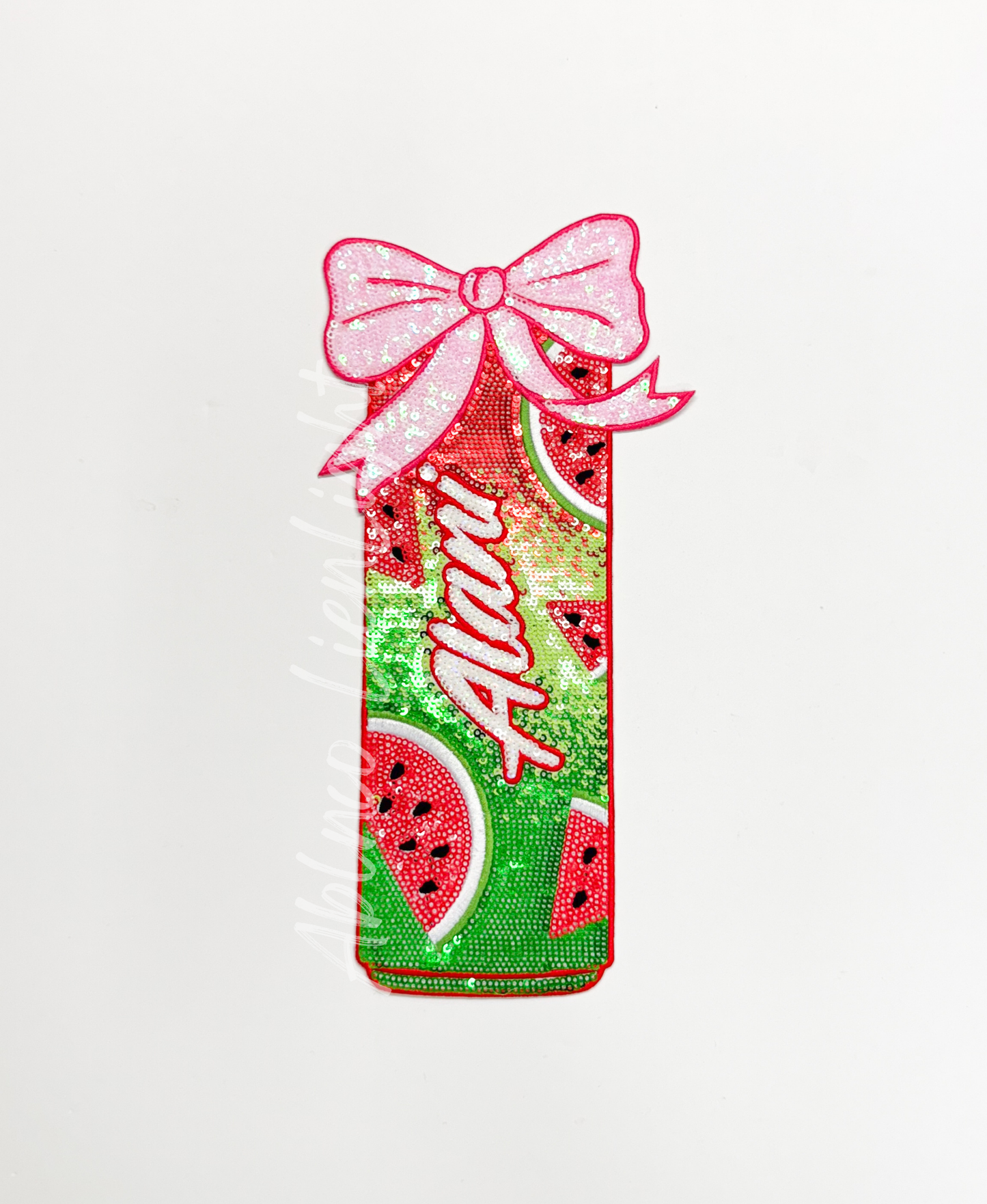 Large Alani Watermelon Energy Drink Sequin Patch