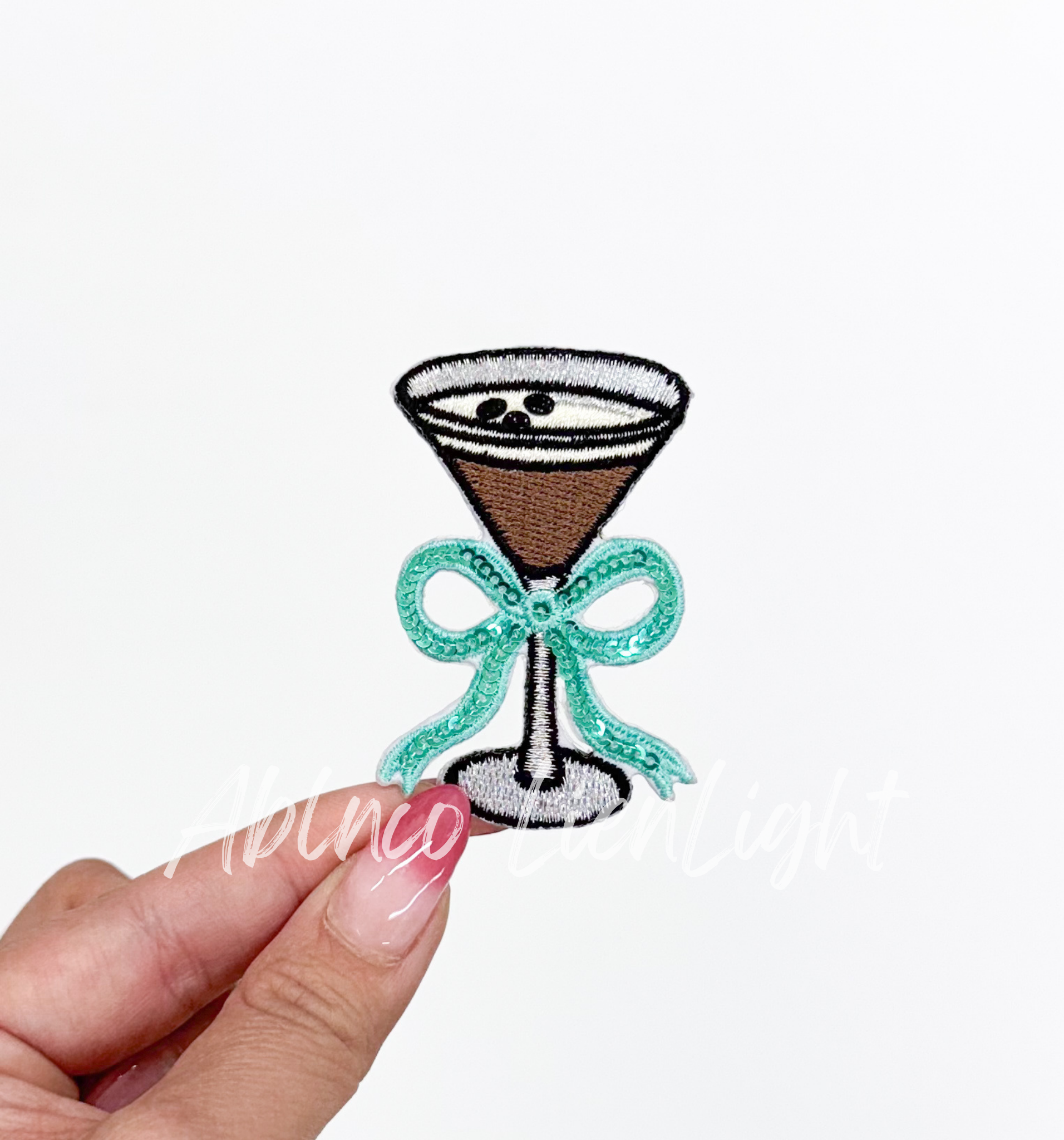 Espresso Martini Sequin Bow Patch