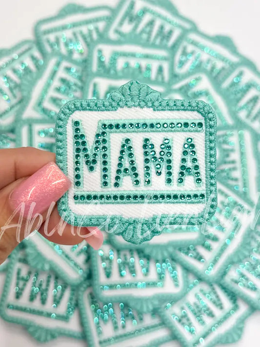 Rhinestone Mama Small Turquoise