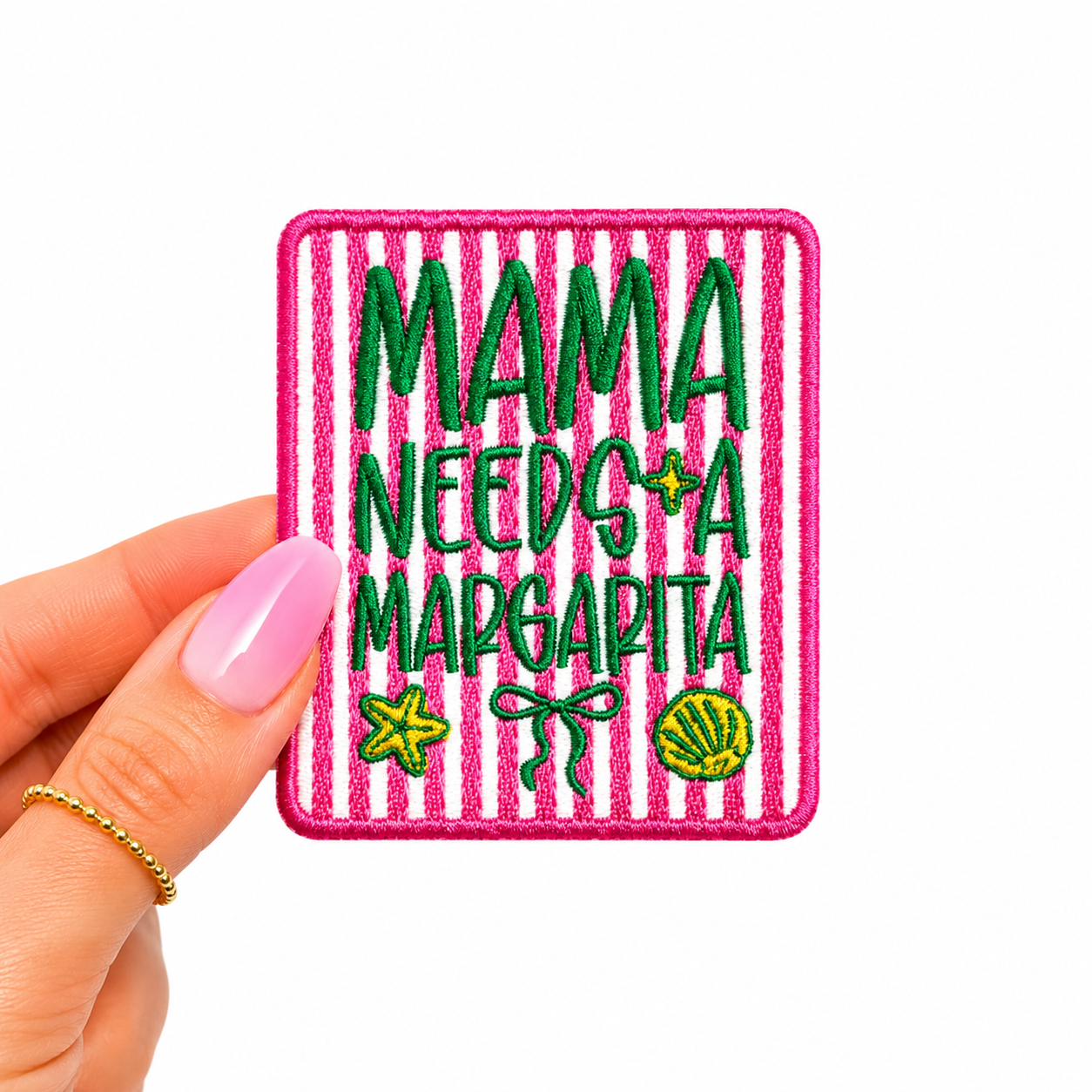Mama Needs A Margarita Summer Embroidery Patch