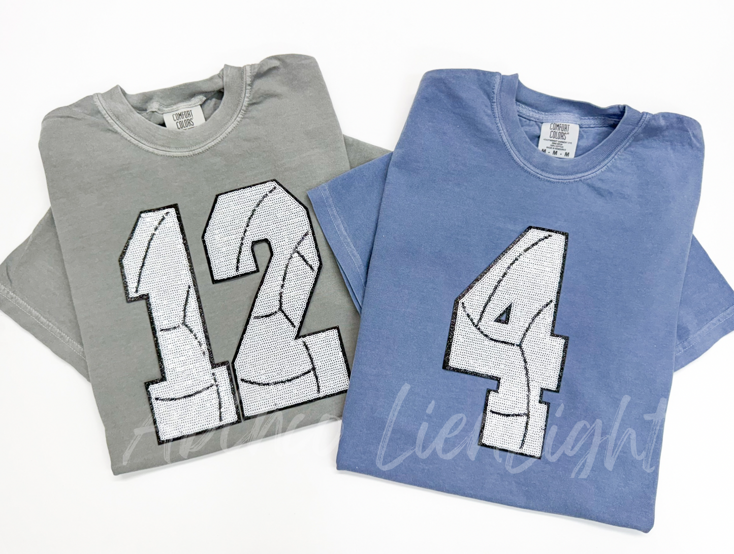 Sequin Volleyball Number Game Day Tshirt