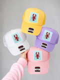 Turquoise Striped Lobster Summer Embroidery Patch Otto Trucker Hat