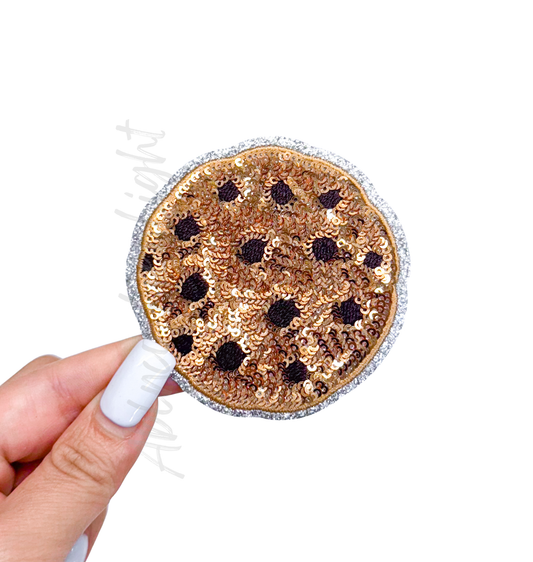 Chocolate Chip Cookie Food Sequin Patch