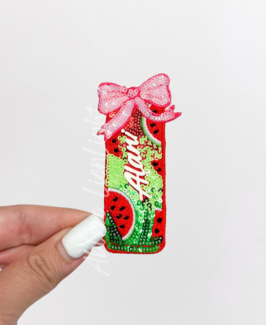 Alani Watermelon Energy Drink Sequin Patch