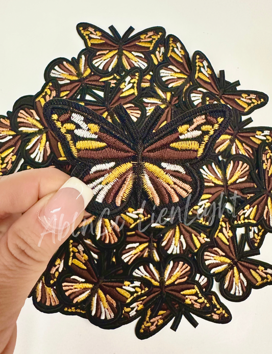 Retro Brown Butterfly Embroidery Patch