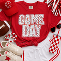 Red Polka Dots Game Day Sequin Patch Shirt