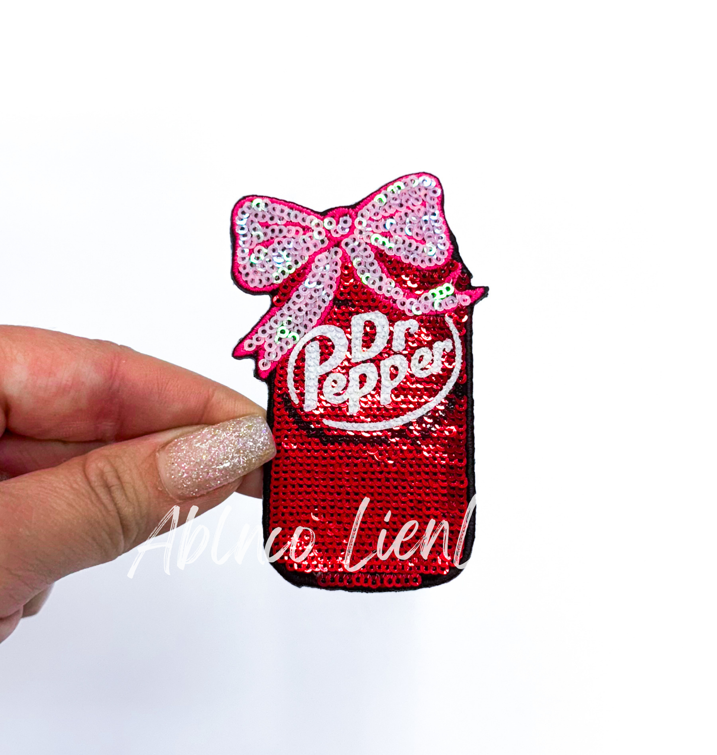 Small Dr Pepper Sequins Patch