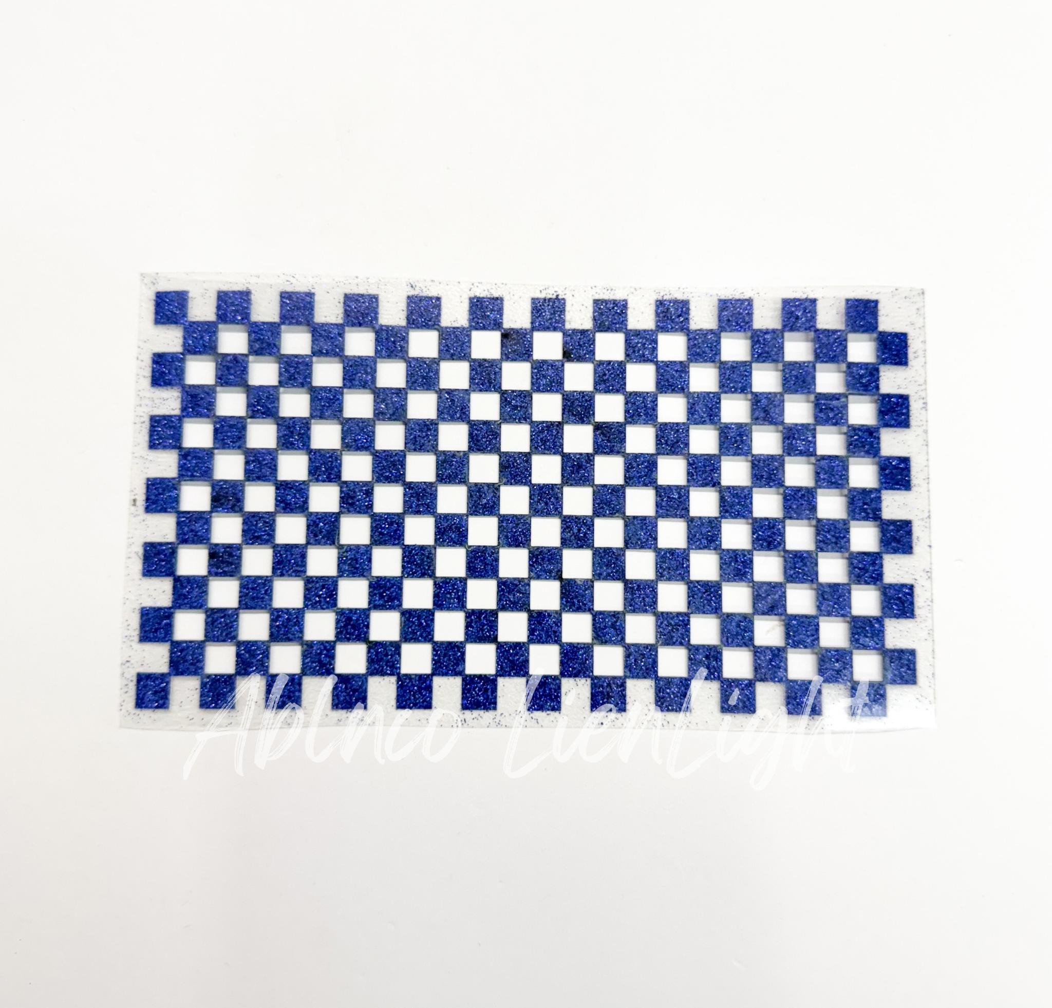 Checkered HTV Glitter Trucker Hat Background Transfer