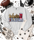 Tailgates and Touchdowns Football Sequin Patch Sweatshirt