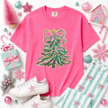 Christmas Tree Christmas Sequin Patch Tshirt