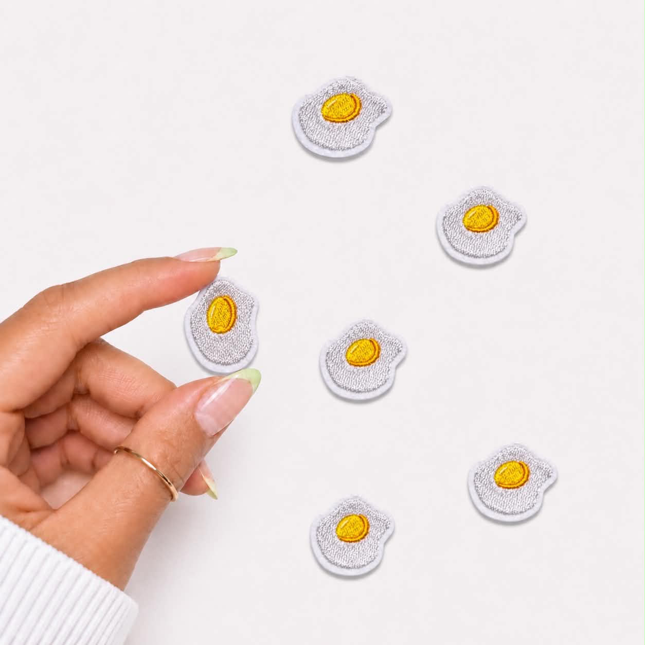Mini Sunny Side Up Egg Embroidered Patch