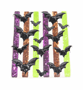 Colorful Striped Bats Halloween Sequin Patch - Large