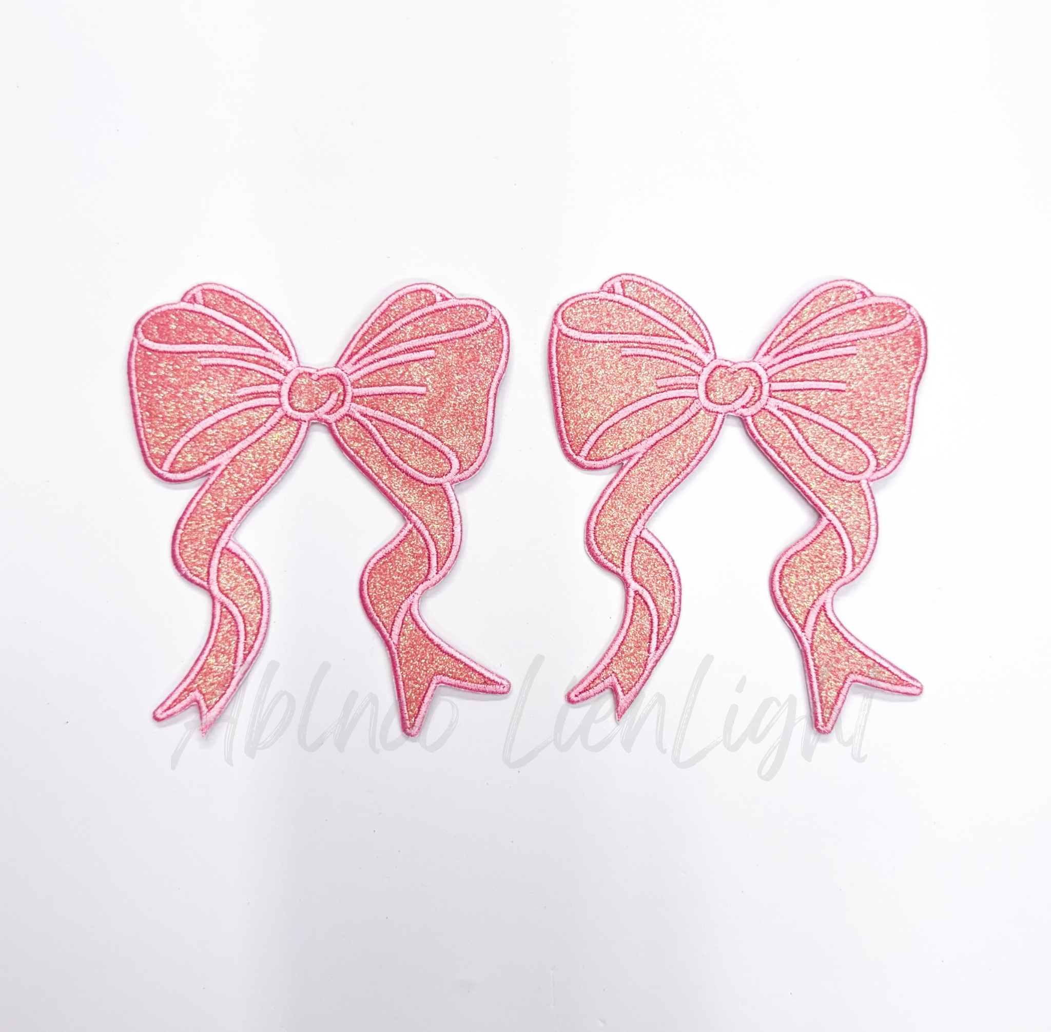 Side Bows Glitter Patch