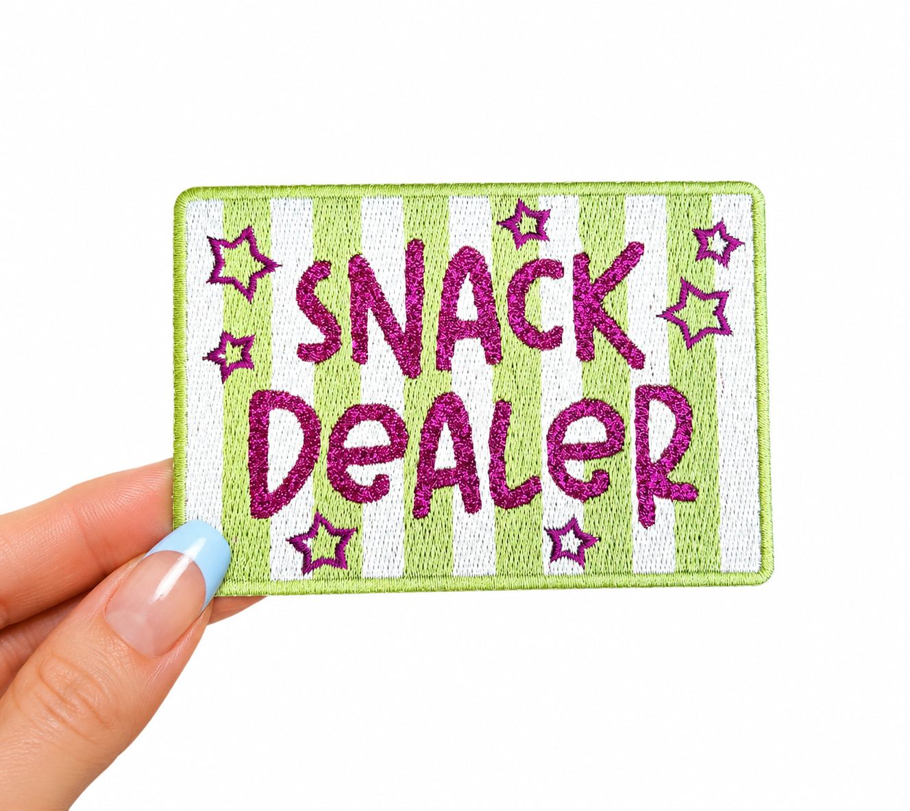 Snack Dealer Mom Mama Glitter Embroidery Patch