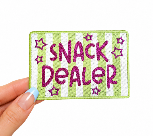 Snack Dealer Mom Mama Glitter Embroidery Patch