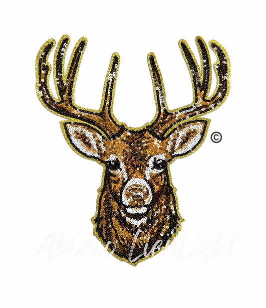 Deer Hunting Sequin Patch - Large