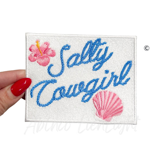 Salty Cowgirl Summer Embroidered Patch-Small