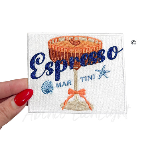 Espresso Martini Summer Embroidered Patch-Small