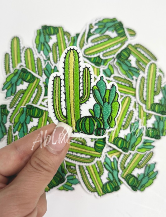 Green Cactus Desert Embroidery Patch