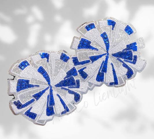 Cheer Pom Poms Royal Patch