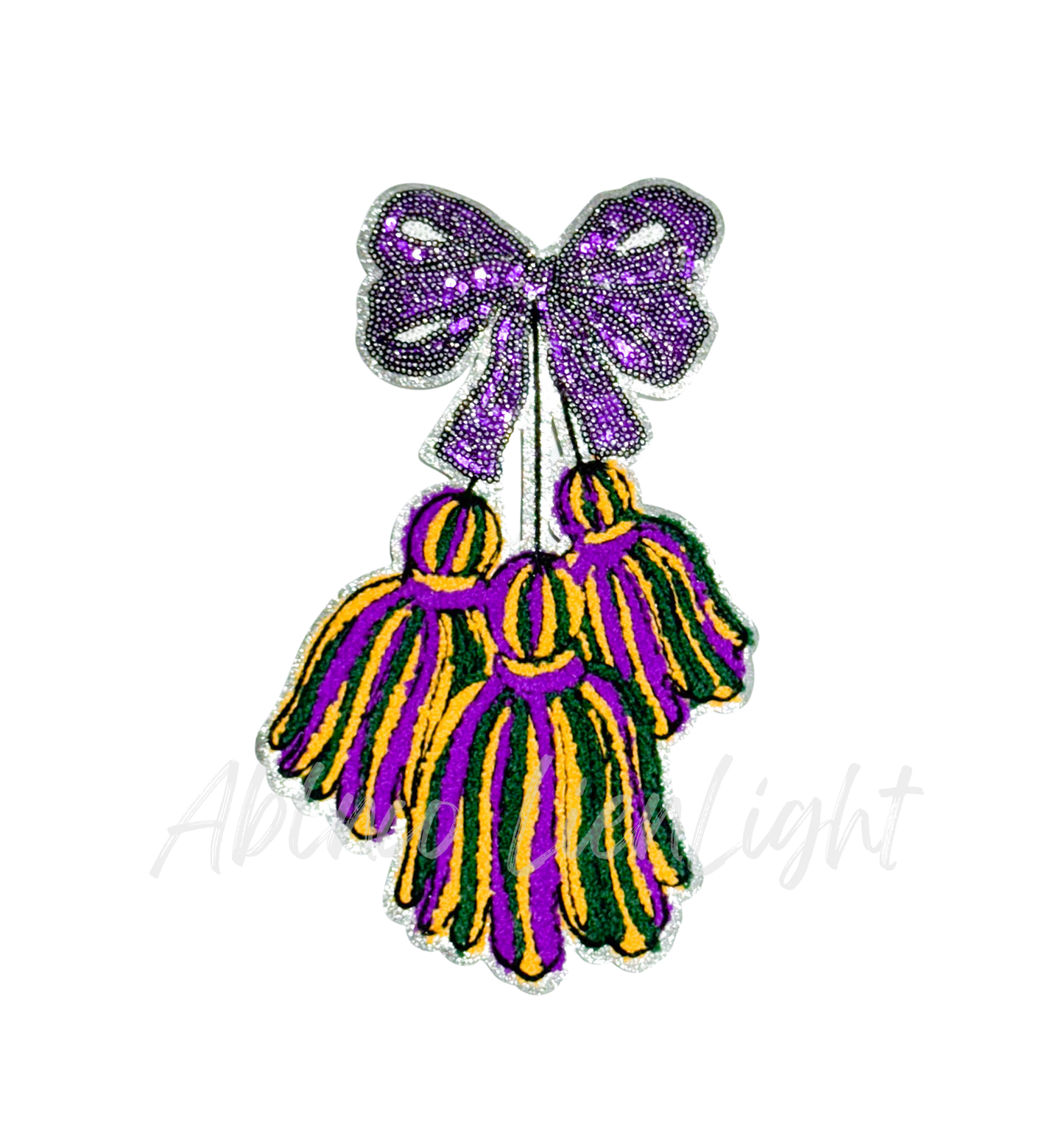 Mardi Gras Majorette Tassels Sequins Patch - Large