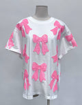 Sparkles Sequins Pink Bow TShirt