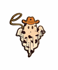 Cowboy Robe Ghost Halloween Sequin Patch - Large